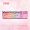 PK75 Gaming Keyboard Membrane RGB Pink