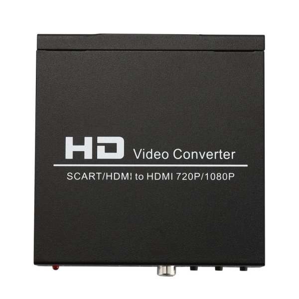 SCART+HDMI til HDMI HD-konverter og bryter Svart.