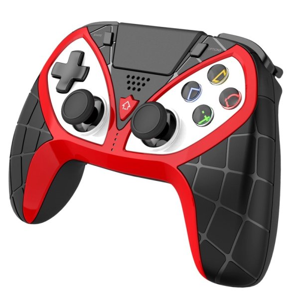 Håndkontroll til PS4 med lydutgangssvart rød