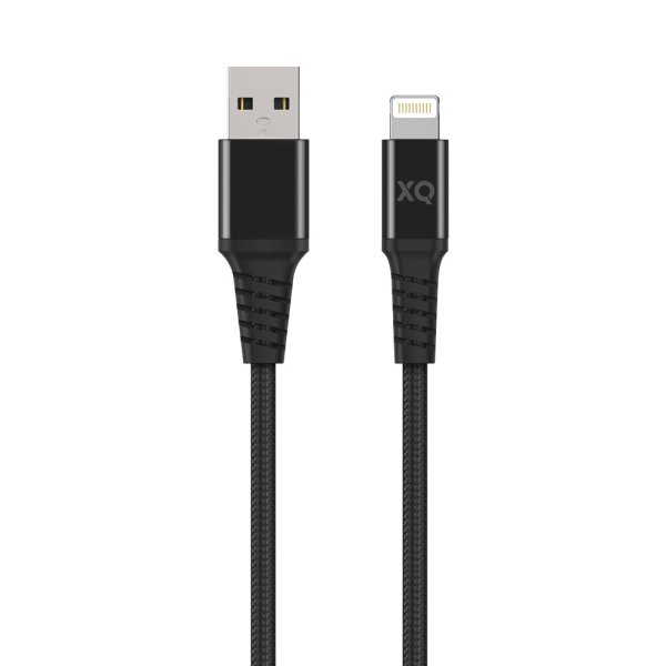 USB till Lightning Kabler Flätad Extra Stark 2 m Svart